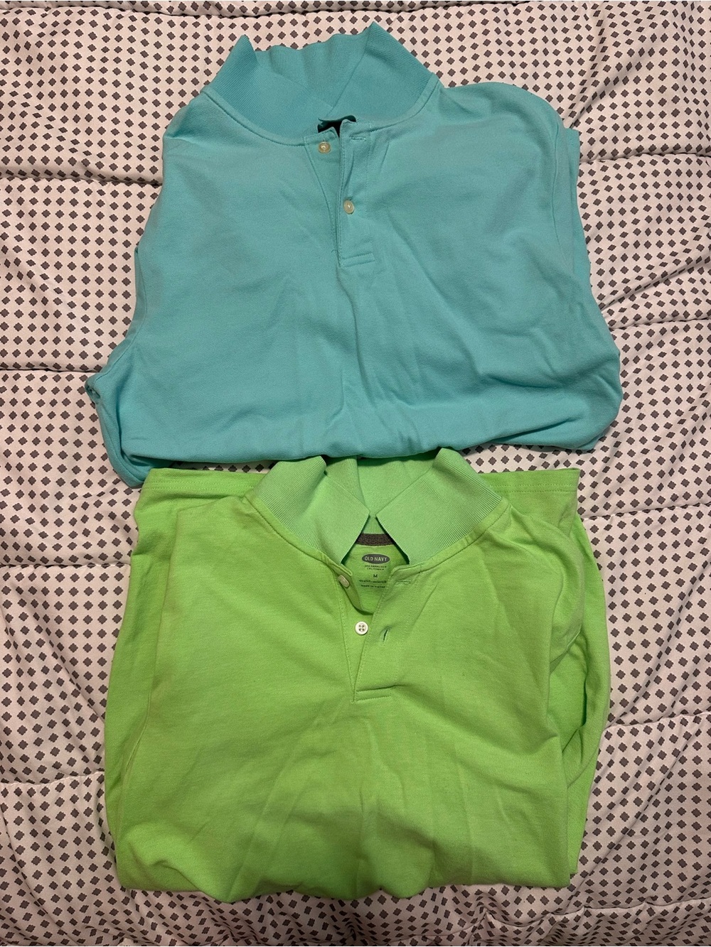Two Old Navy Short Sleeve Polo Shirts
